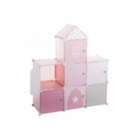 Scaffale Atmosphera Pink Castle Per bambini Componibile polipropilene (95,5 x 32 x 109 cm)
