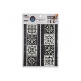 Adesivi Atmosphera Decorativo Piastrella Nero 2 Unità (30,5 x 25 x 0,3 cm)