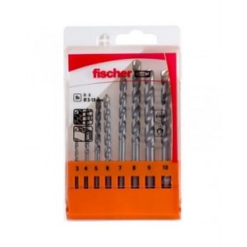 Set di trapani Fischer 543027 Metallo Acciaio (8 Pezzi)