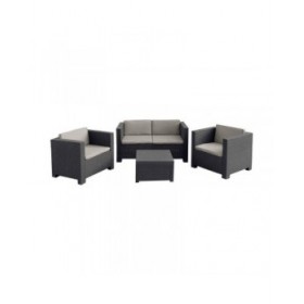 Mobili da giardino SP Berner Diva Tropea Antracite Grigio scuro (4 Pezzi)