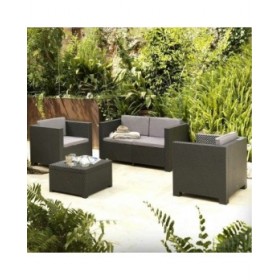 Mobili da giardino SP Berner Diva Tropea Antracite Grigio scuro (4 Pezzi)