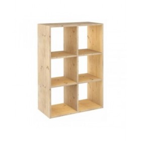 Scaffale Astigarraga Dinamic 6 Marrone Naturale Pino 70,8 x 33 x 105,4 cm Cubi Componibile