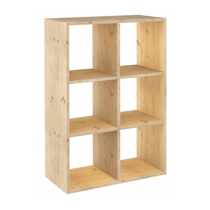 Scaffale Astigarraga Dinamic 6 Marrone Naturale Pino 70,8 x 33 x 105,4 cm Cubi Componibile