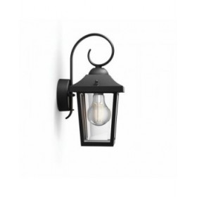 Applique da Parete Philips 17236/30/PN Nero Alluminio 60 W E27 Lanterna (1 Unità)