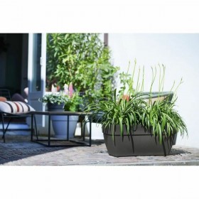 Vaso Elho Antracite Plastica Rettangolare Moderno