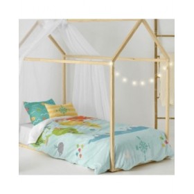 Set di copripiumino HappyFriday Happynois World Map Multicolore Singolo 2 Pezzi