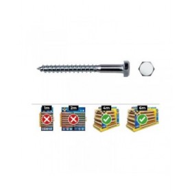 Scatola a viti CELO Ø 6 mm 100 mm Esagonale 200 Unità Zincato