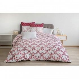 Copripiumino HOME LINGE PASSION Bianco Bordeaux 220 x 240 cm