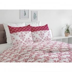 Copripiumino HOME LINGE PASSION Bianco Bordeaux 220 x 240 cm