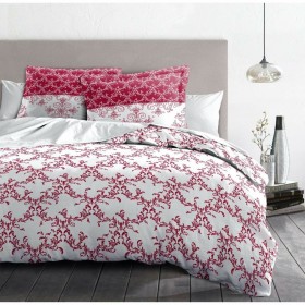 Copripiumino HOME LINGE PASSION Bianco Bordeaux 220 x 240 cm