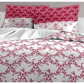 Copripiumino HOME LINGE PASSION Bianco Bordeaux 220 x 240 cm