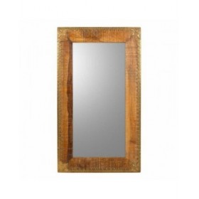 Specchio da parete Alexandra House Living Marrone 1 x 88 x 49 cm Rettangolare