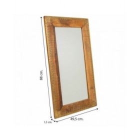 Specchio da parete Alexandra House Living Marrone 1 x 88 x 49 cm Rettangolare
