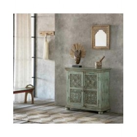 Specchio da parete Alexandra House Living Bianco Naturale 3 x 51 x 42 cm Rettangolare