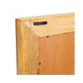 Specchio da parete Alexandra House Living Bianco Naturale 3 x 51 x 42 cm Rettangolare