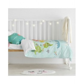 Set di copripiumino HappyFriday Happynois World Map Multicolore Culla Neonato 2 Pezzi