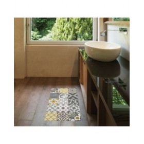 Tappeto in vinile Stor Planet Croma Patch Grigio Ambra 100 % PVC (45 x 75 cm)