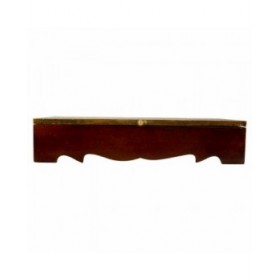 Scatola-Portagioie Alexandra House Living Marrone scuro Ottone Legno di mango Legno MDF 20 x 7 x 33 cm