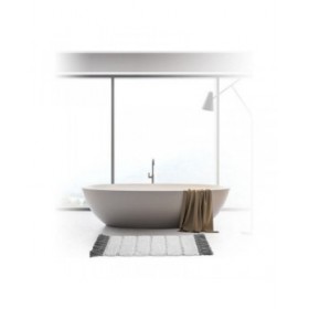 Tappeto da bagno 5five Simply Smart Grigio Cotone 50 x 75 cm