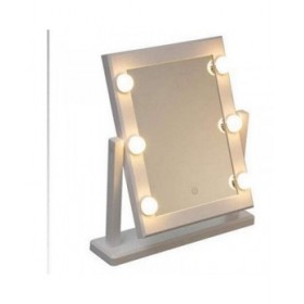 Specchio LED Touch da Tavolo 5five Hollywood Bianco 37 x 9 x 40,5 cm