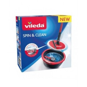 Mop with Bucket Vileda Spin & Clean Girevole polipropilene