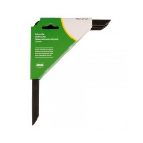 Supporto da Parete AMIG 4plus-21110 Mensole Nero Alluminio (25 x 15 cm)