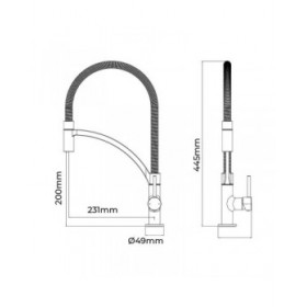 Rubinetto Monocomando EDM 01125 Ibiza Acciaio inossidabile Ottone Zinco 4,9 x 20 x 44, 5 cm