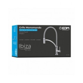 Rubinetto Monocomando EDM 01125 Ibiza Acciaio inossidabile Ottone Zinco 4,9 x 20 x 44, 5 cm