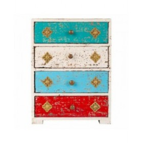 Scatola-Portagioie Alexandra House Living Ottone Legno di mango Legno MDF 15 x 28 x 20 cm