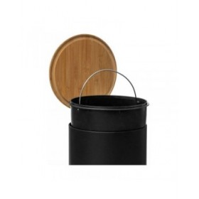 Secchio della spazzatura 5five Simply Smart Baltik Nero Bambù 30 L