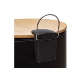 Secchio della spazzatura 5five Simply Smart Baltik Nero Bambù 30 L