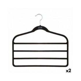 Gruccia Multipla per Pantaloni 5five Simply Smart Nero Nylon ABS 44,8 x 41,5 cm Pantaloni