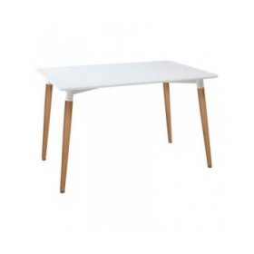 Tavolo da Pranzo Atmosphera Roka legno di faggio Bianco (150 x 80 x 74 cm)