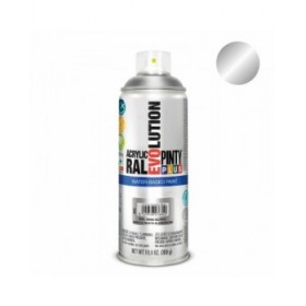 Vernice spray Pintyplus Evolution RAL 9006 Base d'acqua White Aluminium 400 ml