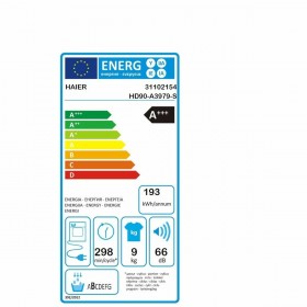 Asciugatrice a condensazione Haier HD90A3979S 9 kg Bianco