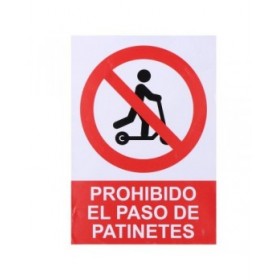 Insegna Normaluz Prohibido acceder con patinete Vinile 21 x 30 cm