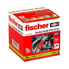 Dadi e viti Fischer DuoSeal 557728 S A2 Impermeabili Ø 8 x 48 mm