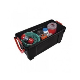 Scatola con Ruote per Organizzare Iris Nero/Rosso polipropilene 170 L 49 x 103 x 50 cm