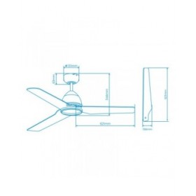 Ventilatore da Soffitto EDM 33986 Java Bianco 60 W Ø 130 cm
