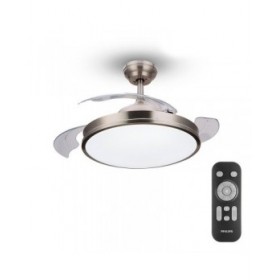 Ventilatore da Soffitto con Luce Philips Atlas 35 W 28 W 4500 Lm nichel (2700 K)