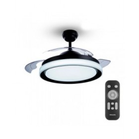 Ventilatore da Soffitto con Luce Philips Atlas Nero 35 W 28 W 4500 Lm (2700 K)