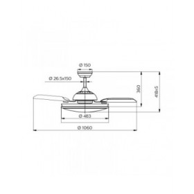 Ventilatore da Soffitto con Luce Philips Atlas Bianco 35 W 28 W 4500 Lm
