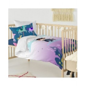 Set di copripiumino HappyFriday Mr Fox Nanny Multicolore Culla Neonato 2 Pezzi