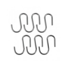 Gancio per appenderla Metaltex Lonardo Cromato Metallo 6,5 cm 6 Pezzi