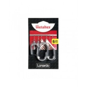 Gancio per appenderla Metaltex Lonardo Cromato Metallo 6,5 cm 6 Pezzi