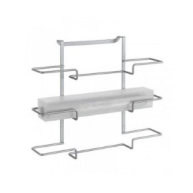 Appendino per Porte Metaltex Galileo Metallo 36 x 9 x 30 cm Triplo Portarotolo