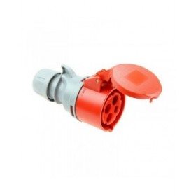 Base della spina Solera 903142a CETAC Con coperchio Rosso IP44 16 A Aerea