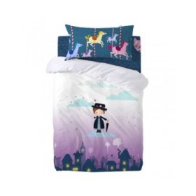 Set di copripiumino HappyFriday Mr Fox Nanny Multicolore Culla Neonato 2 Pezzi