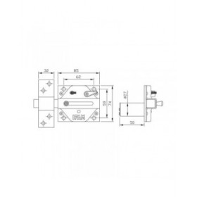 Chiavistello di sicurezza IFAM CS88 Metallo Acciaio