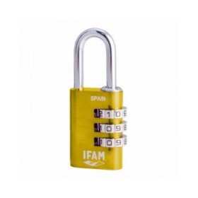 Lucchetto a combinazione IFAM Combi30 Metallo Alluminio Giallo